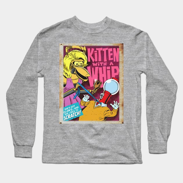 Mystery Science Rusty Barn Sign 3000 - Kitten With a Whip Long Sleeve T-Shirt by Starbase79